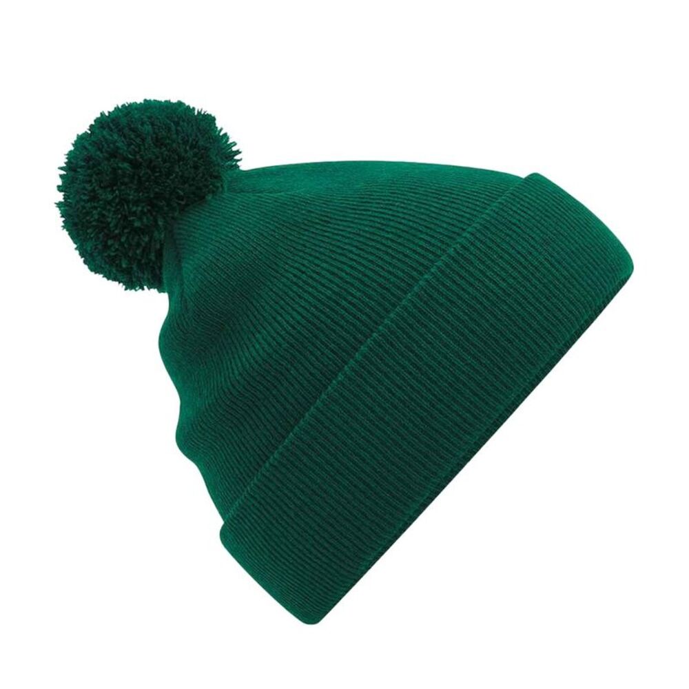 Beechfield Childrens/Kids Original Pom Pom Beanie / Bottle Green